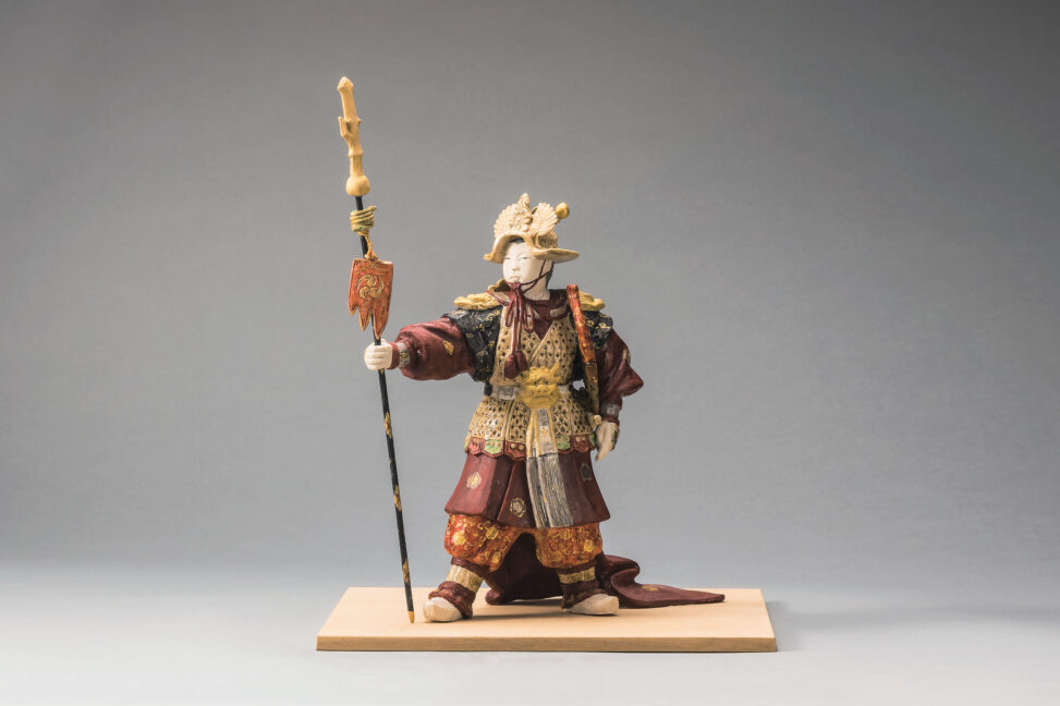 陶彫　令和記念　舞楽「太平楽」 2019　23.0×4.0×34.0